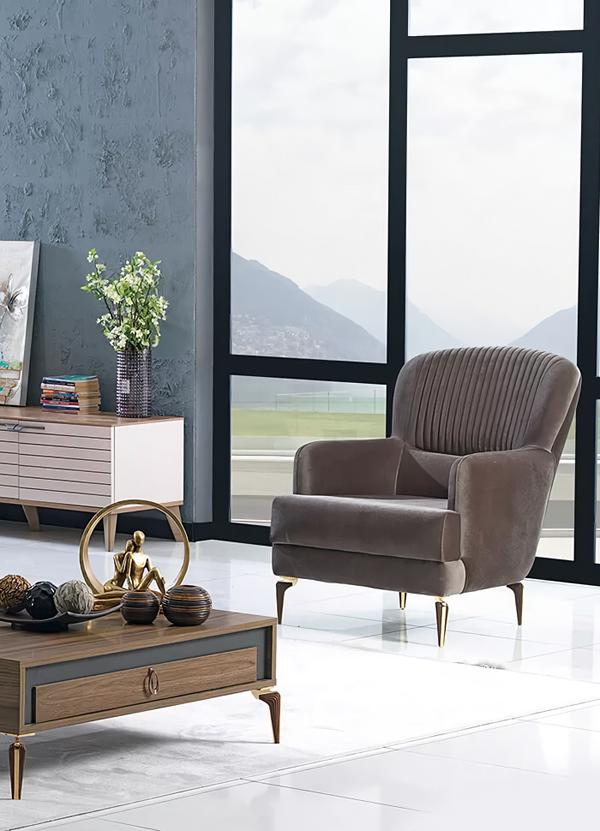Wohnzimmer Sessel Modern Design Polstermöbel Luxus Sitz Einrichtung