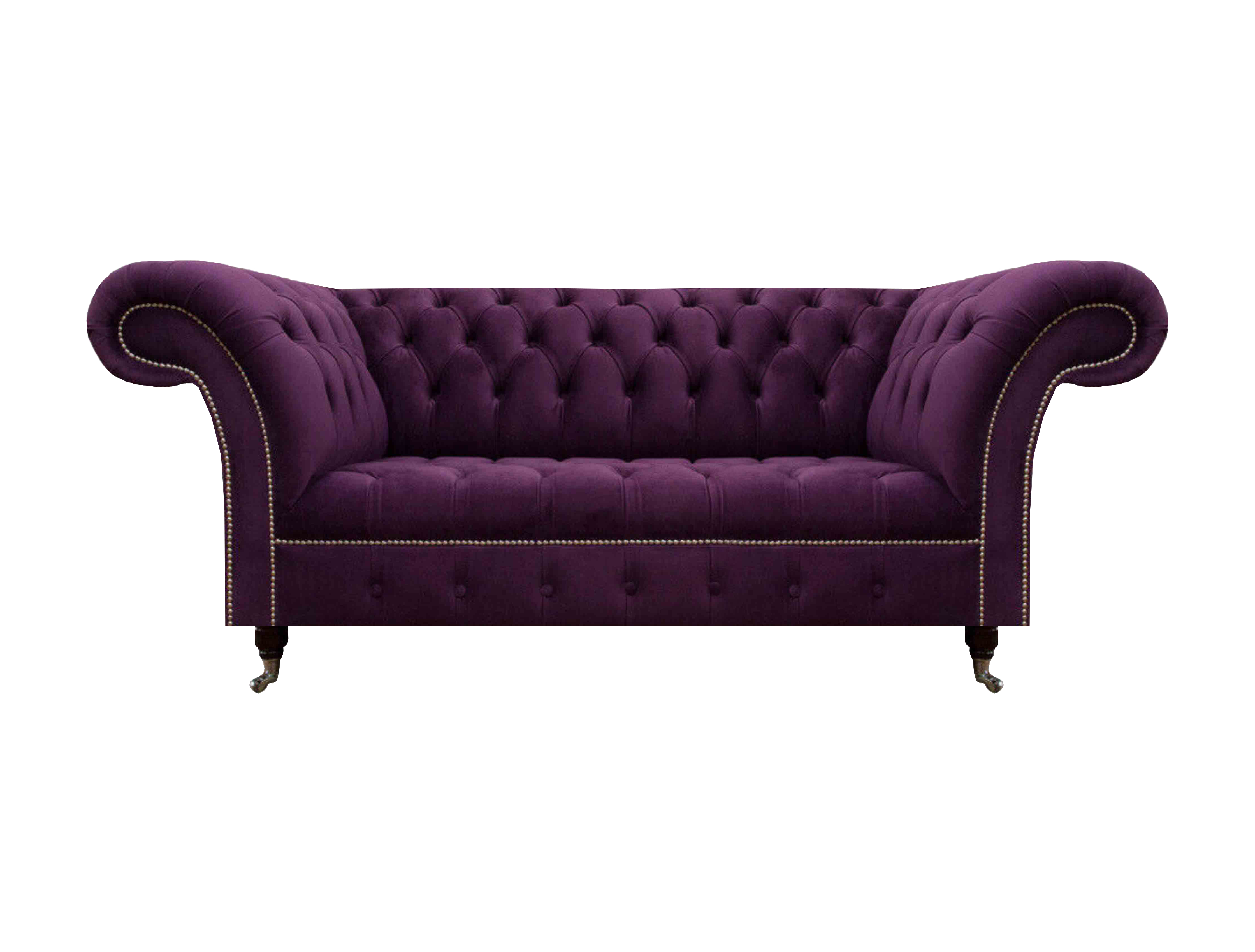 Sofa Dreisitzer Couch Polstermöbel Chesterfield Lila Möbel Design Textilsofa