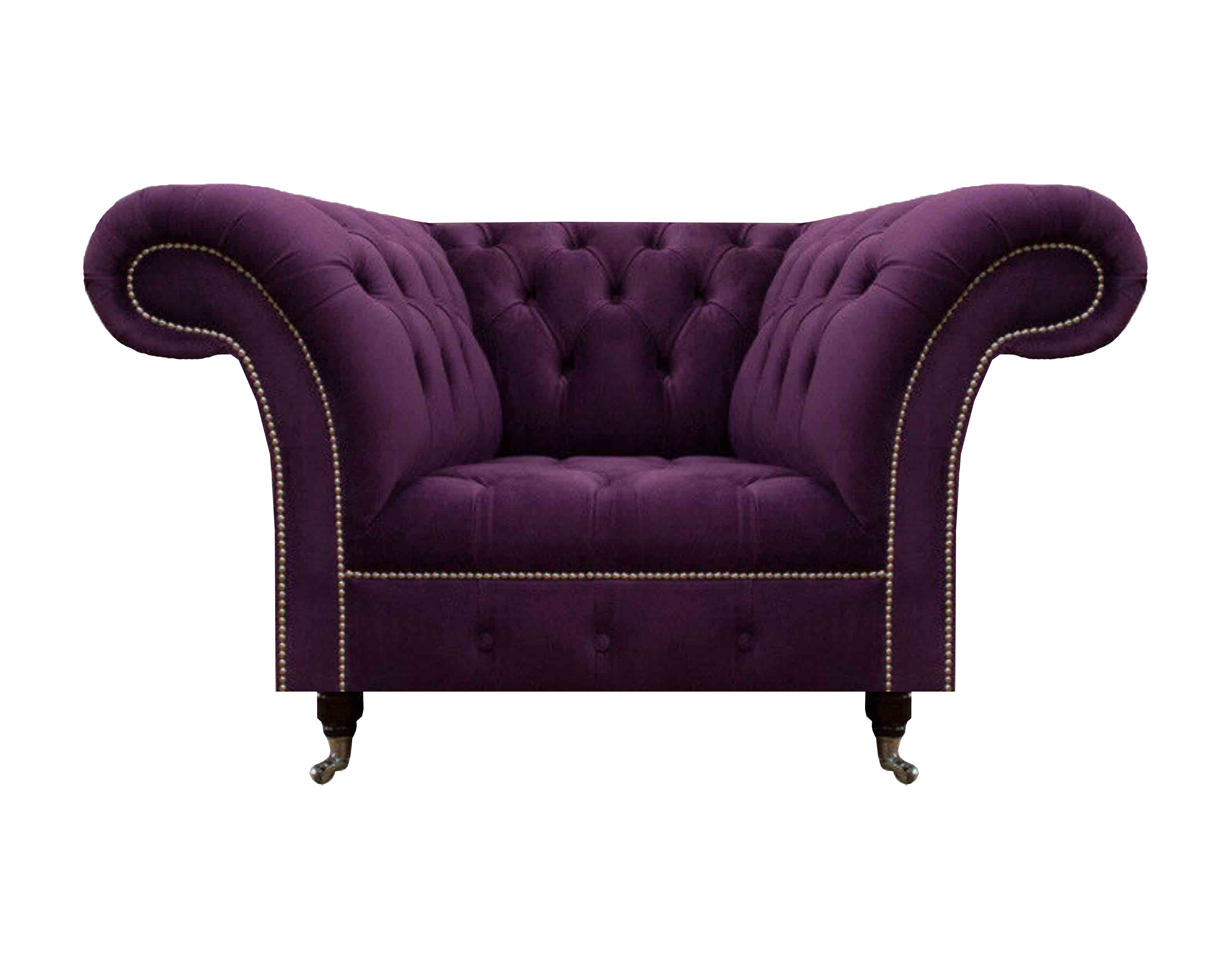 Design Lila Sessel Luxus Wohnzimmer Chesterfield Möbel Polstermöbel