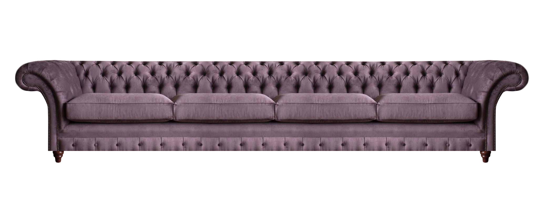 Exklusiver Chesterfield Lila Viersitzer Polstercouchen Edle Sitzmöbel