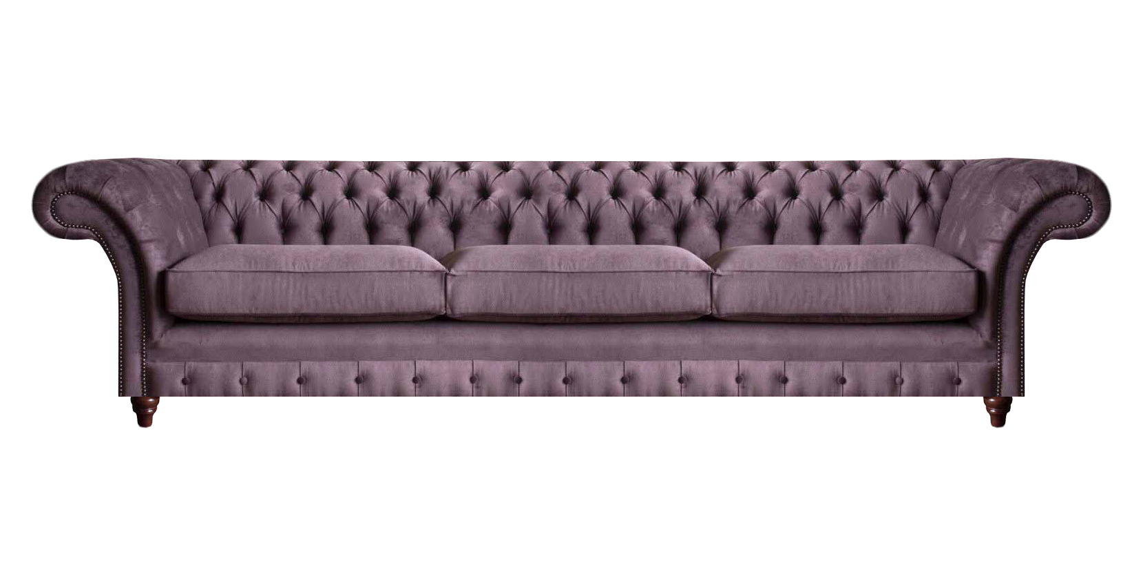 Schicke Chesterfield Polstercouch Moderner Wohnzimmer Textil Dreisitzer