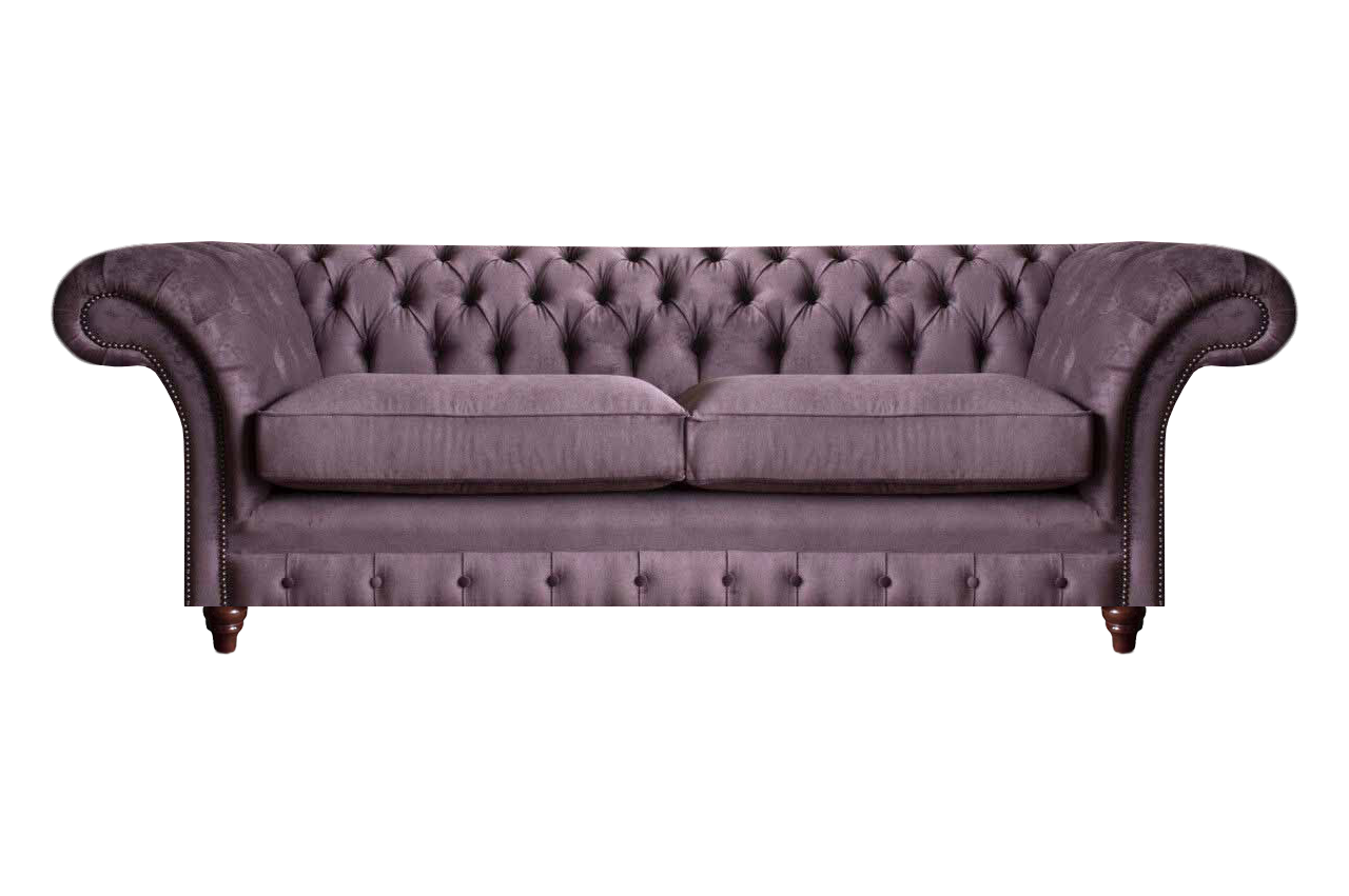 Exklusiver Chesterfield Lila Zweisitzer Polstermöbel Edle Textilcouchen