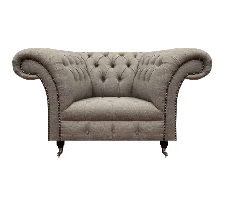 Wohnzimmer Luxuriöse Grau Sessel Polstermöbel Designer Sitz Textil