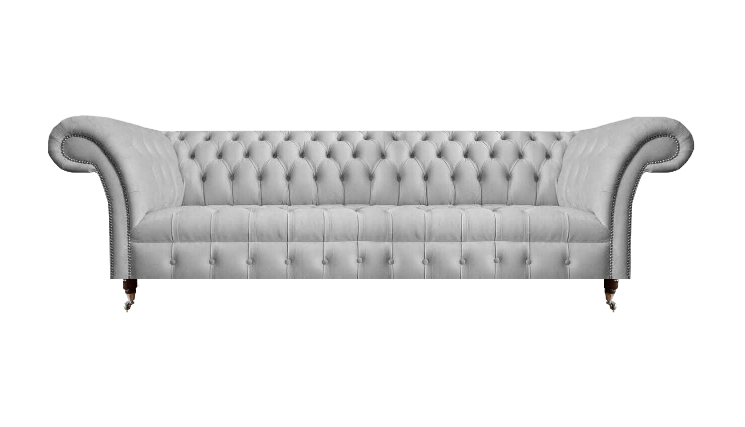 Grau Luxuriöse Chesterfield Sofa Viersitzer Couch Moderne Wohnzimmer