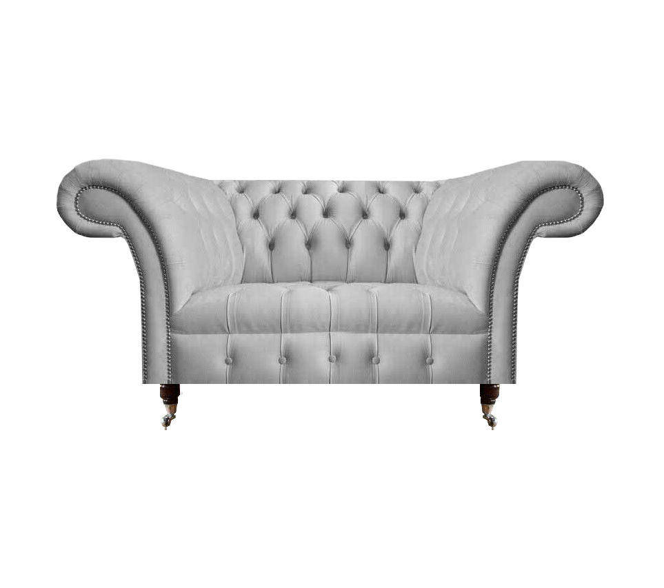 Design Chesterfield Sofa 2-Sitzer Textil Couch Polster Moderne Polstermöbel