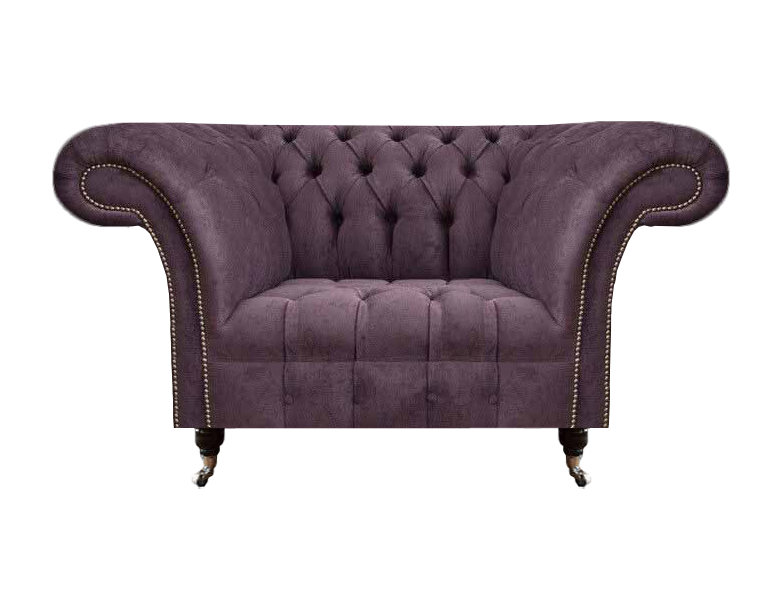 Eleganter Chesterfield Lila Einsitzer Wohnzimmer Sitzmöbel Edler Sessel