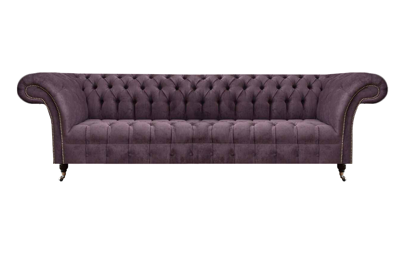 Wohnzimmer Chesterfield Lila Viersitzer Modernes Luxus Sofa Textil Couch