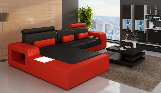 LEDER *MOD H2209 BETA* ECKCOUCH GARNITUR LEDERCOUCH NEU SOFA GARNITUR ECKSOFA