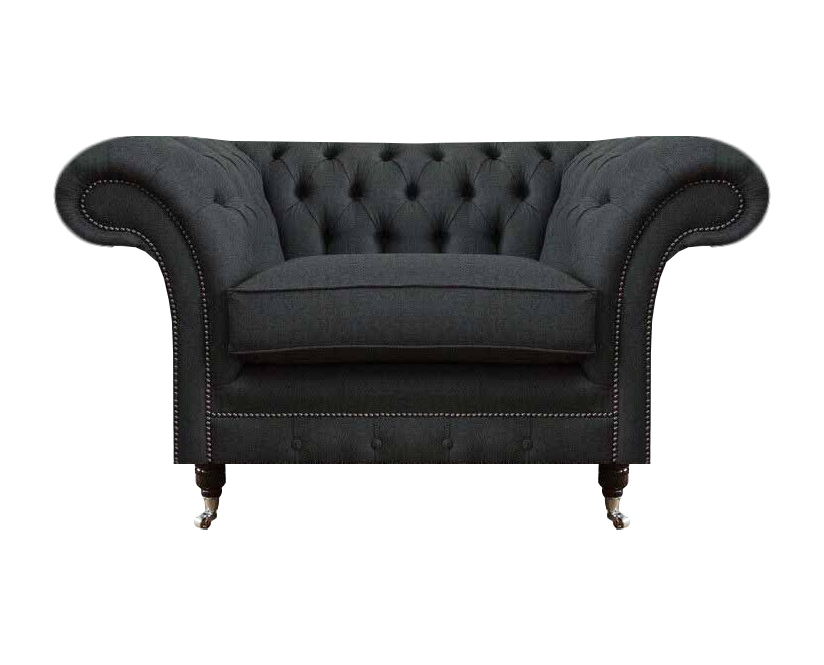 Designer Chesterfield Textilsessel Polster Möbel Edle Sitzmöbel Sessel