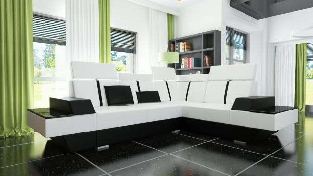 Polster Couch Sofa Ecksofa Eckcouch Ledercouch Designer Ledersofa Wohnlandschaft