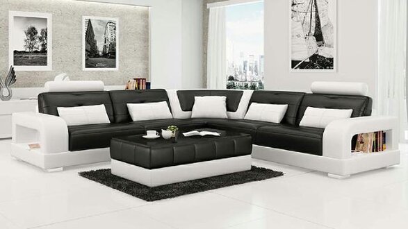 LEDERSOFA ECKSOFA SOFAGARNITUR DESIGNER COUCH WOHNLANDSCHAFT SOFA ECKCOUCH !!!