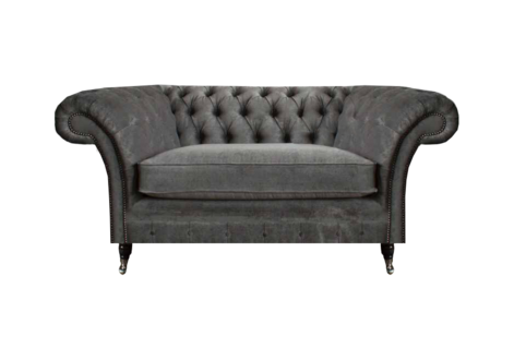 Luxuriöser Grauer Chesterfield Sessel Polstersessel Designer Sitzmöbel