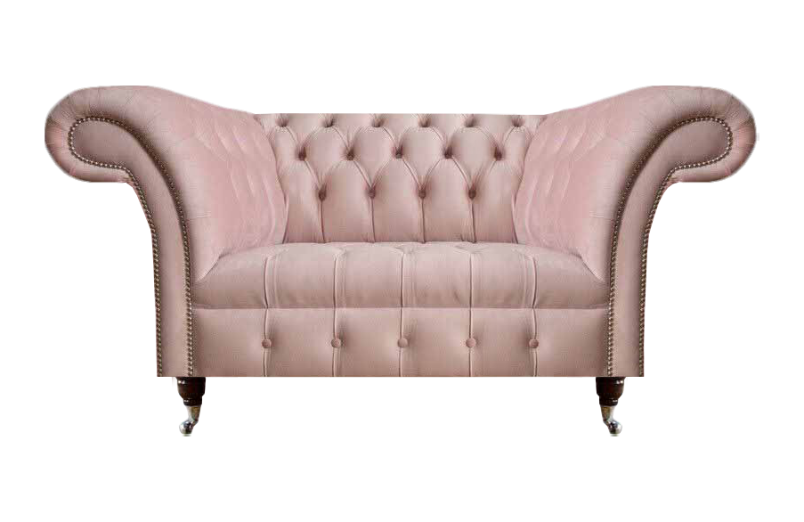 Chesterfield Rosa Zweisitzer Wohnzimmer Luxuriöse Polster Möbel Couch
