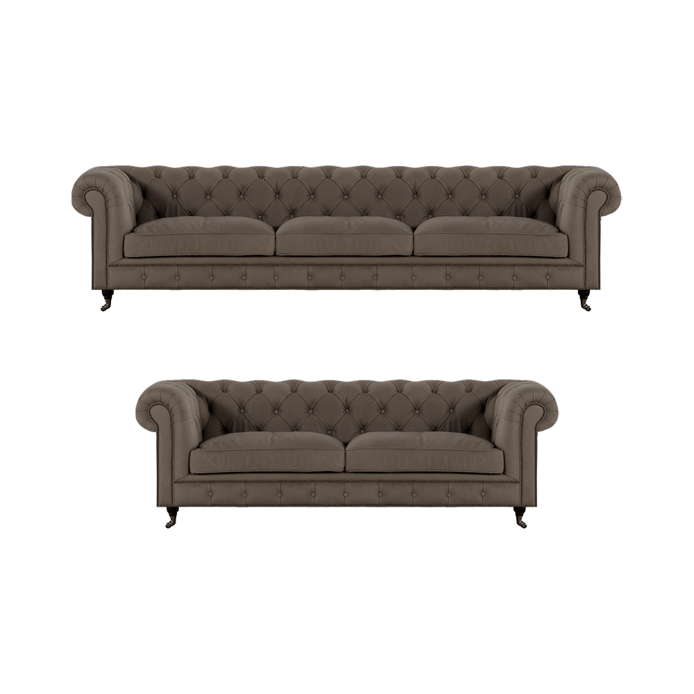 Moderne Chesterfield Polstergarnitur Edle Möbel Sitzcouchen 2tlg Set
