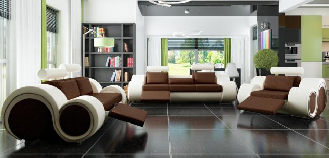 Designer Sofagarnitur 3+2+1 Polster Couch Sofa Garnituren Neu