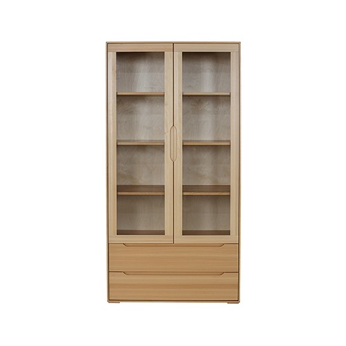 Klassischer Vitrinen Schrank Vitrine Handarbeit Vollholz Schrank Holz Schränke