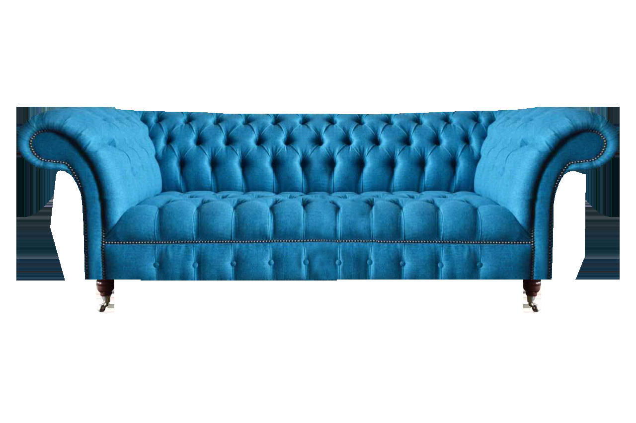 Himmelblauer Chesterfield Dreisitzer Stilvolle 3-Sitzer Moderne Couch