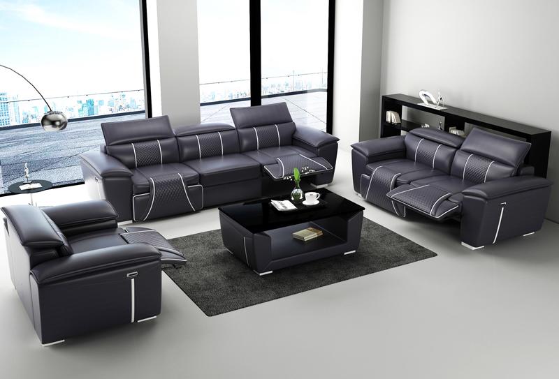 Multifunktions Couch Relax Sofa Leder Polster Couchen Dreisitzer Design 3er Neu
