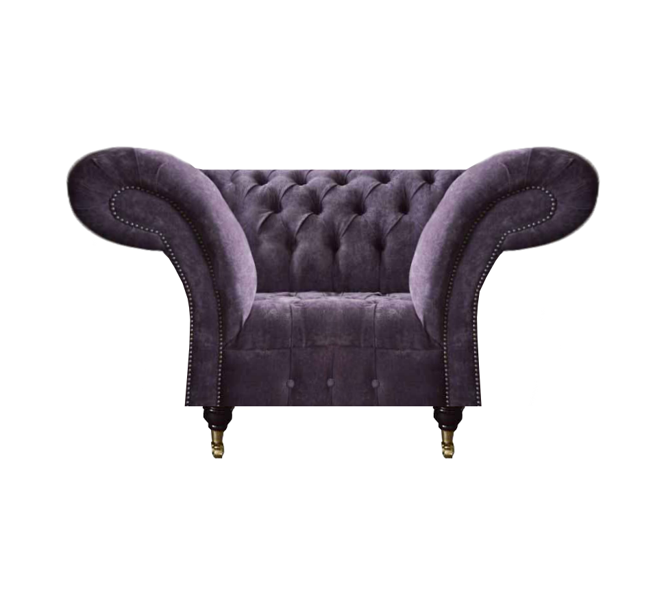 Exklusiver Chesterfield Polstersessel Designer Wohnzimmer Einsitzer