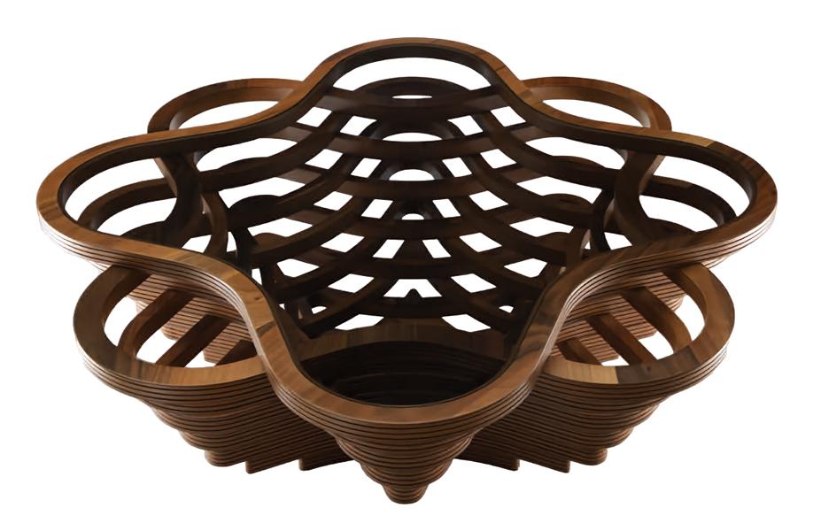 Couchtisch Kaffeetisch Holz Wohnzimmer Braun Rund Modern Freistehend