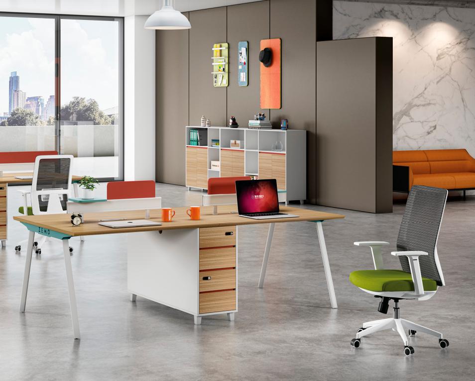 Schreibtisch für 4 Personen Bürotisch Großes Arbeitstisch Holz Weiß