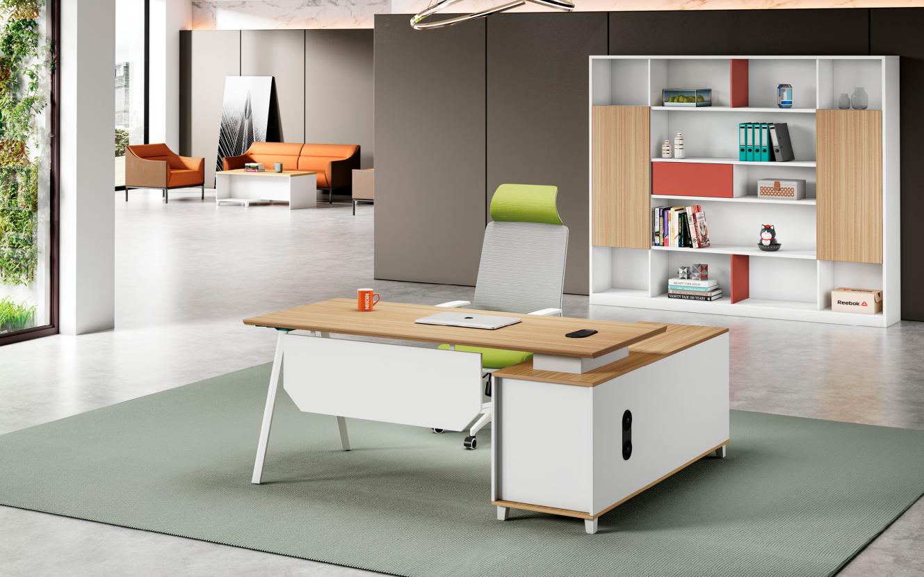 Ecke Schreibtisch Bürotisch Arbeitstisch Büro Tisch Weiß Holz Moderne