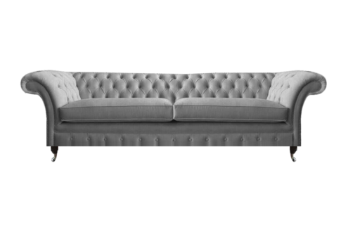 Luxus Sofa Couch Zweisitzer Wohnzimmer Chesterfield Designer Polster Grau