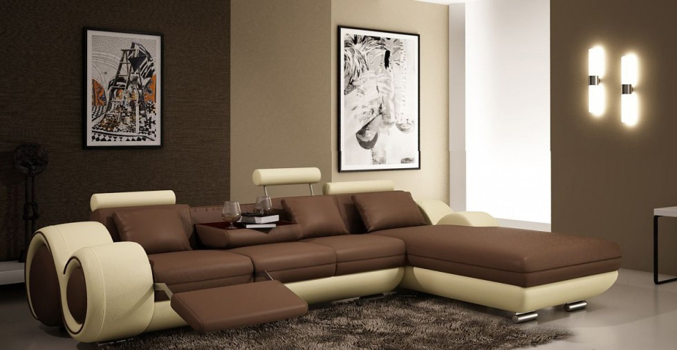 Patentiertes Design Ecksofa Sofa Couch Polster Leder Ecke BERLINb Wohnlandschaft