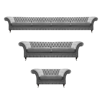 Designer Wohnzimmer Sofas Set 3tlg Luxus Chesterfield Sofagarnitur Möbel Neu