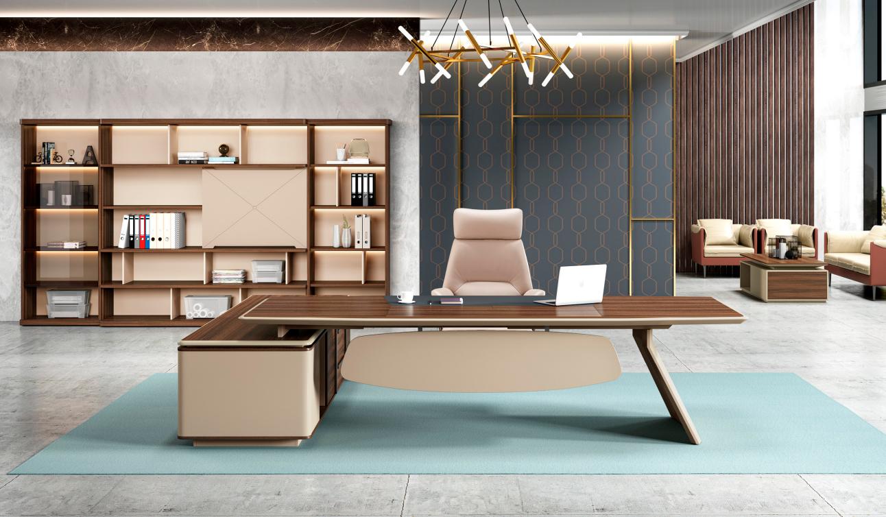 Büro Tisch Bürotisch Arbeitstisch Schreibtisch Büromöbel Holz Braun