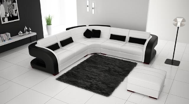 LEDERSOFA Design WOHNLANDSCHAFT COUCH GARNITUR POLSTERECKE ECKCOUCH SOFA Bergamo