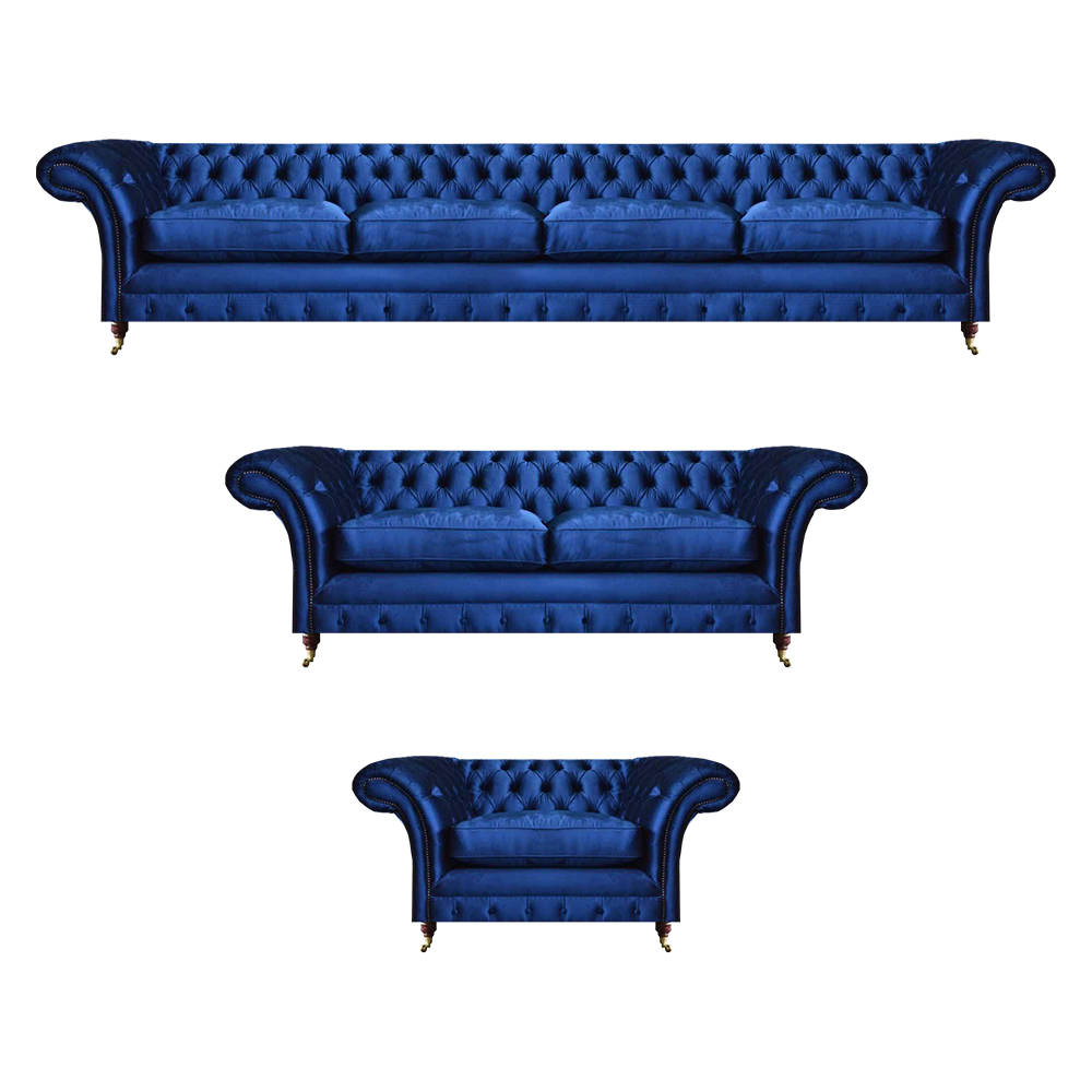 Modern Einrichtung Sitzmöbel Komplett Sofagarnitur 3tlg Luxus Chesterfield