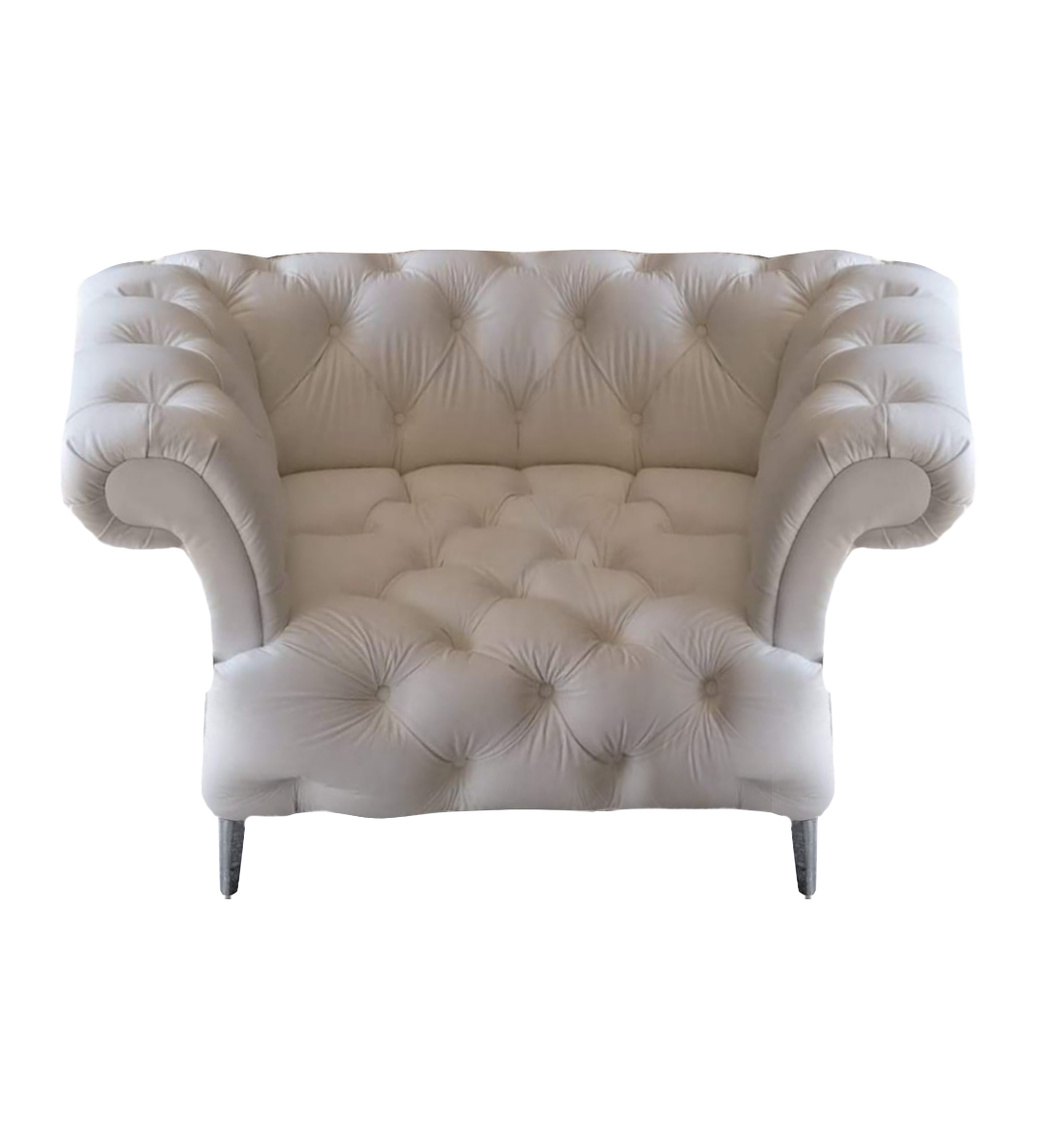 Sessel Weiß Chesterfield Polstermöbel Leder Sitz Modern Einrichtung Neu Möbel