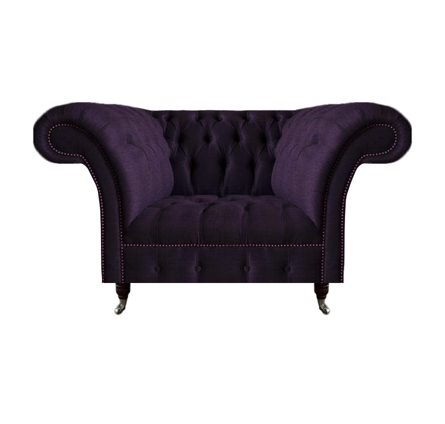 Polstermöbel Luxus Sessel Polstersitz Wohnzimmer Couch Lila Möbel Chesterfield