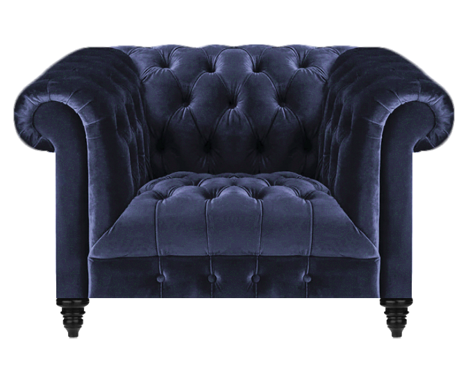 Neu Sessel Polstermöbel Sitz Polster Textil Wohnzimmer Einrichtung Chesterfield