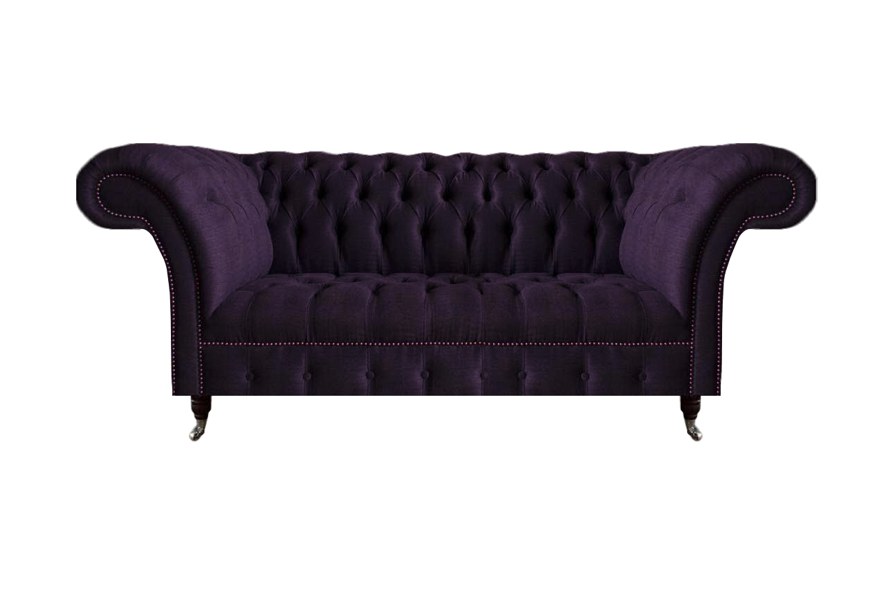 Luxus Sofa Dreisitze Lila Polstermöbel Wohnzimmer Couch Chesterfield Neu