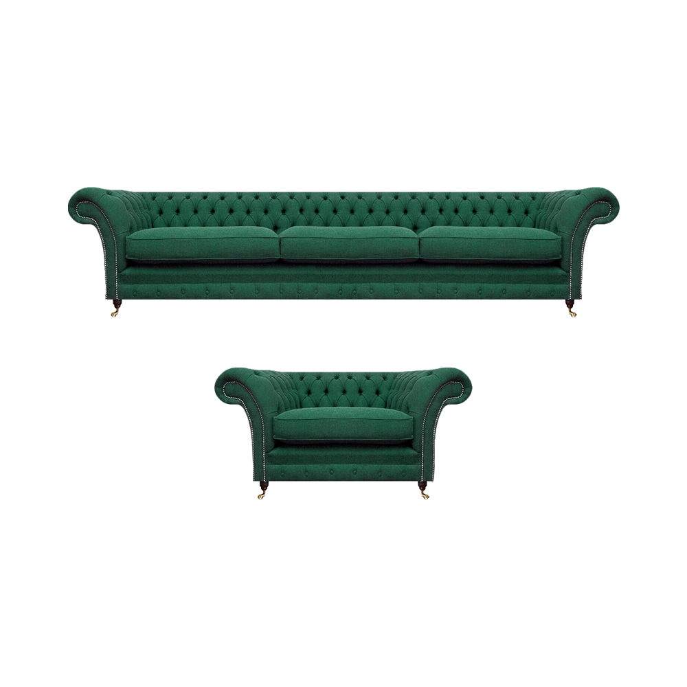 Luxus Textil Stoff Sofa Dreisitze Einrichtung Wohnzimmer Sessel Chesterfield