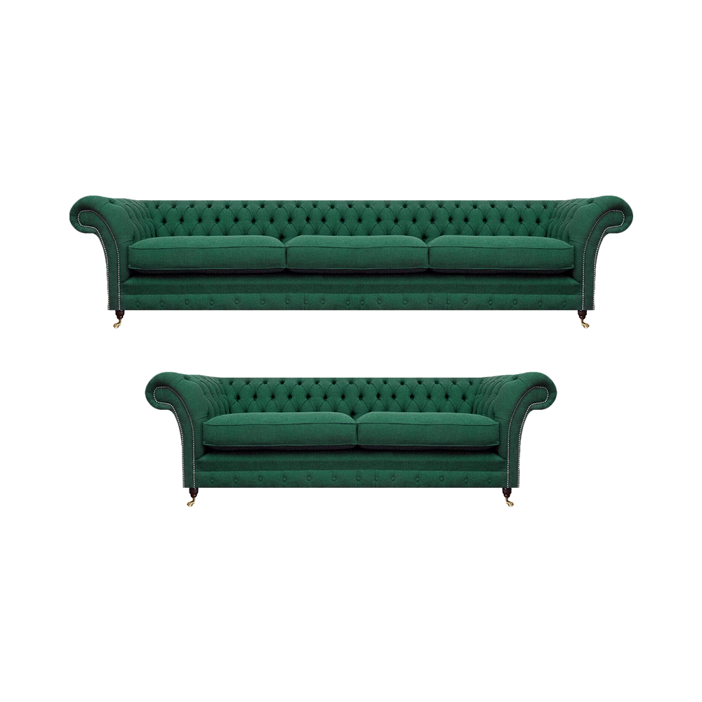 Komplett Möbel Polstermöbel 2x Sofas Couch Wohnzimmer Einrichtung Chesterfield