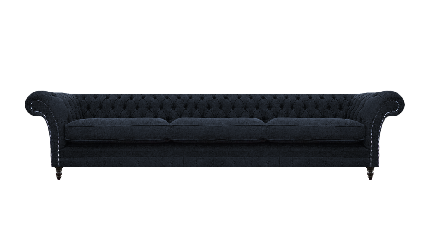 Designer Chesterfield Blau Sofa Dreisitze Couch Luxus Wohnzimmer Neu Einrichtung