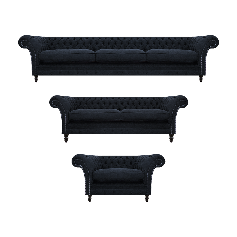 Sofagarnitur Blau Sofas Wohnzimmer Chesterfield Sessel Designer Einrichtung