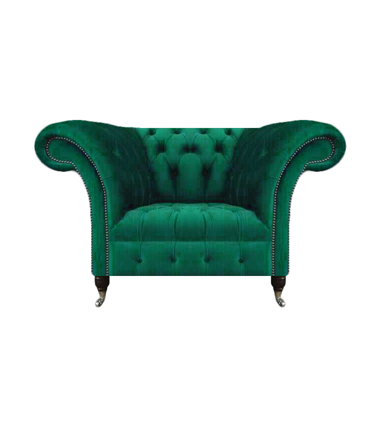 Luxus Einrichtung Sessel Chesterfield Wohnzimmer Textil Möbel Polstermöbel