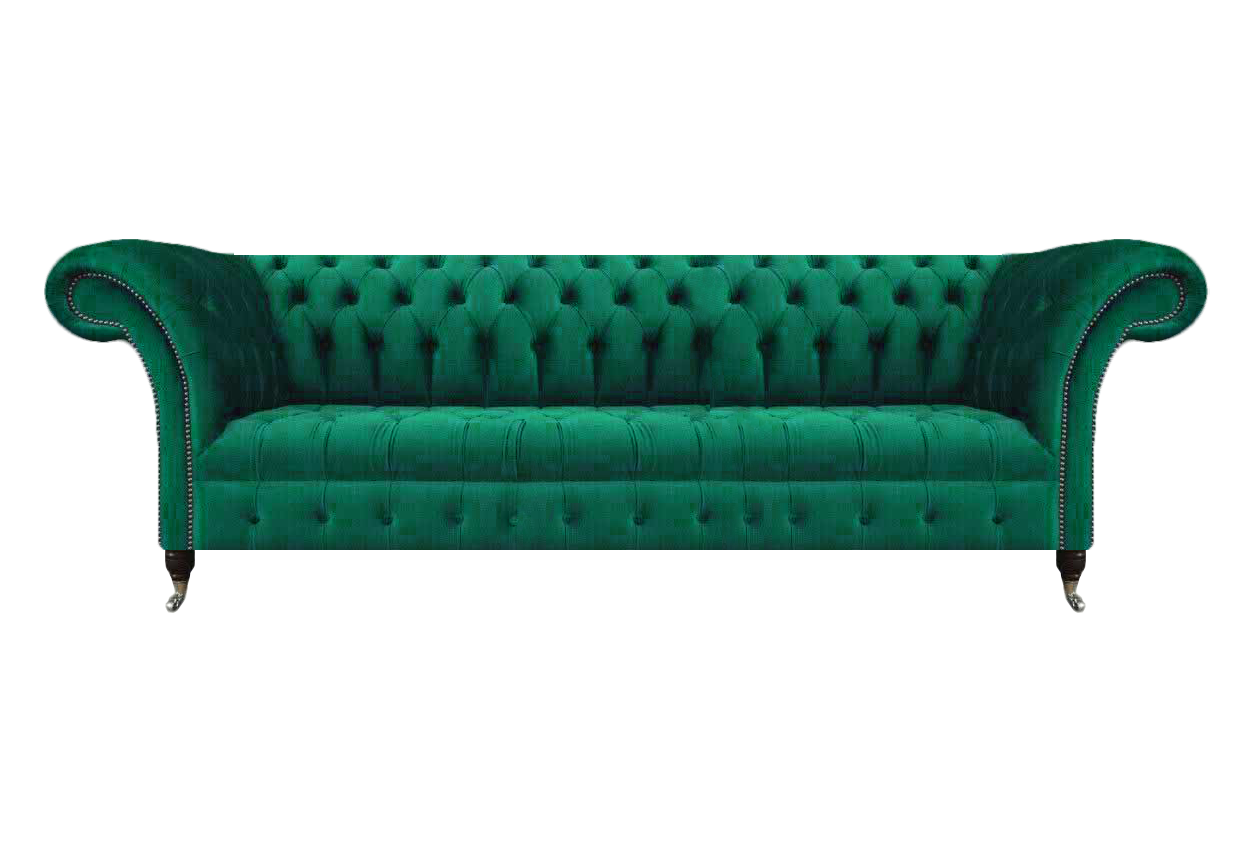 Luxus Sofa Viersitzer Couch Chesterfield Grün Wohnzimmer Sitz Möbel Neu
