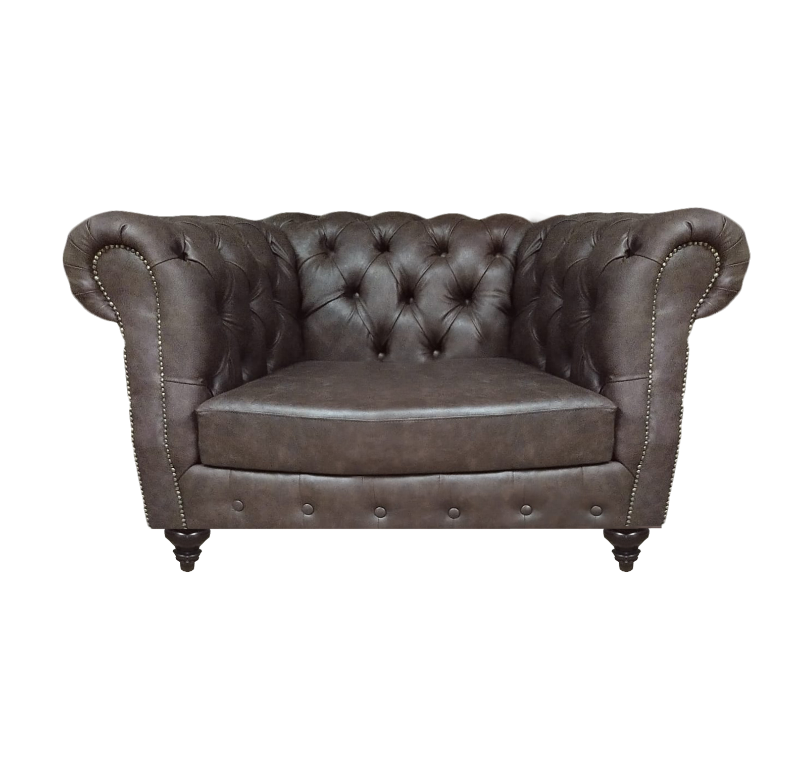 Sessel Wohnzimmer Braun Einrichtung Couch Polstermöbel Leder Sitz Chesterfield