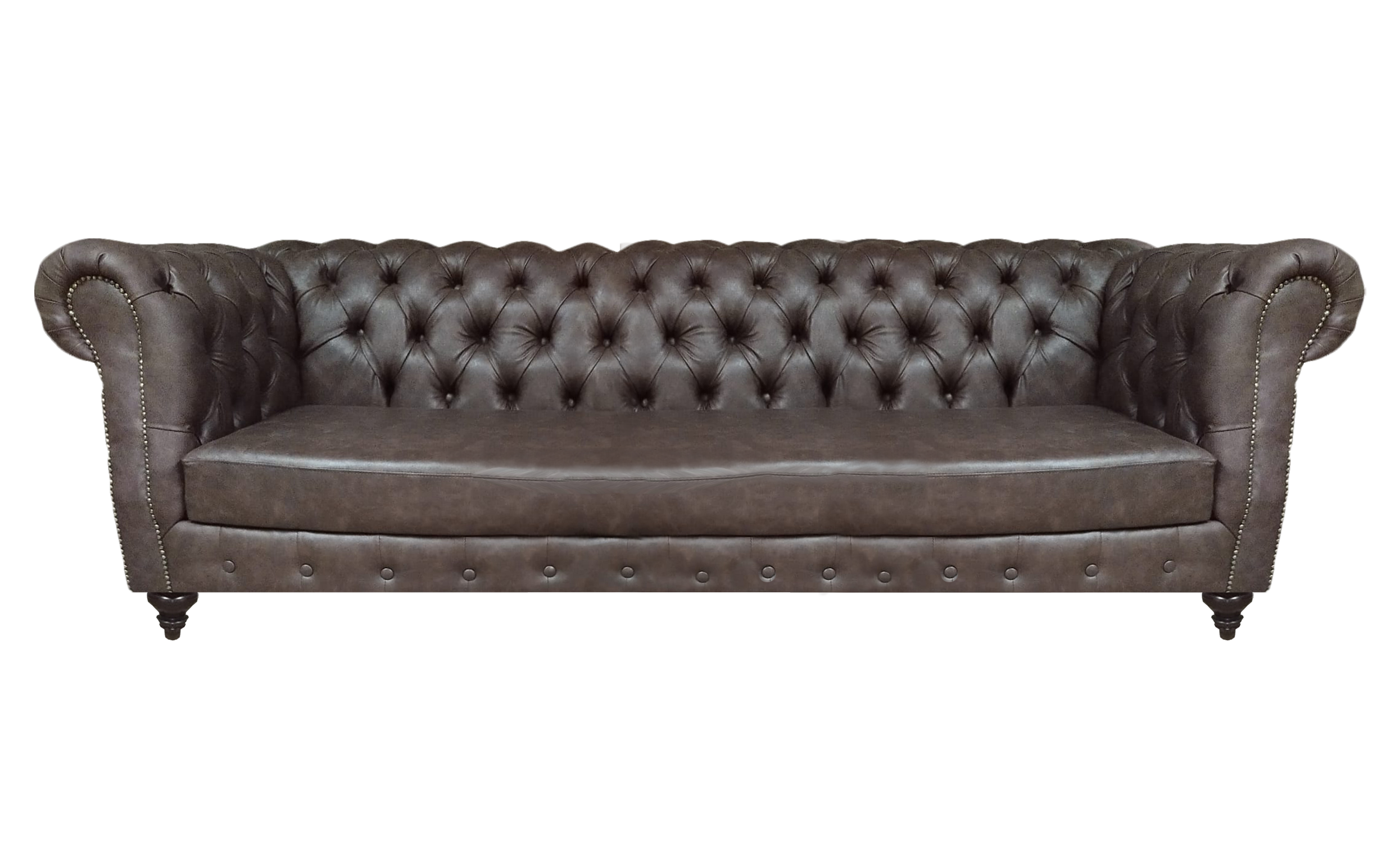 Wohnzimmer Braun Sofa Viersitzer Couch Einrichtung Polstermöbel Chesterfield