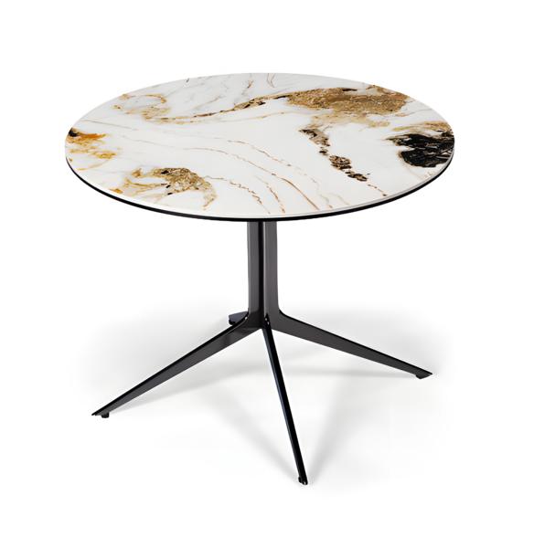 Tisch Designer Couchtisch Luxus Glastisch Kaffee Rund Wohnzimmer Holz Tisch