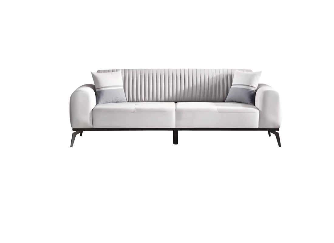 Modern Design Polster Grau Sitz Couch 3 Sitzer Sofa Sofas Textil Stoff
