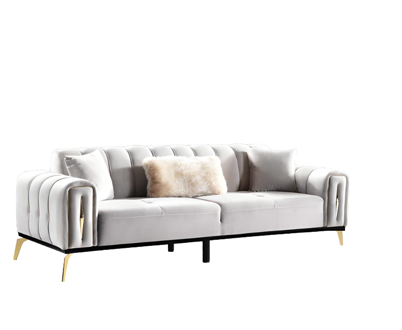Dreisitzer Sofa 3 Sitzer Luxus Sofas Wohnzimmer Möbel Einrichtung Stoff Design