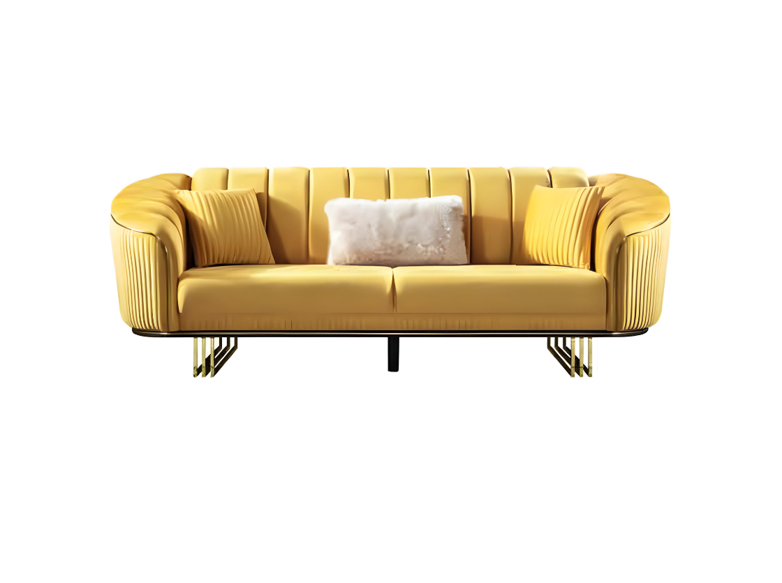 Design Sofa 3 Sitzer Wohnzimmer Couch Couchen Polster Sofas Stoffsofa