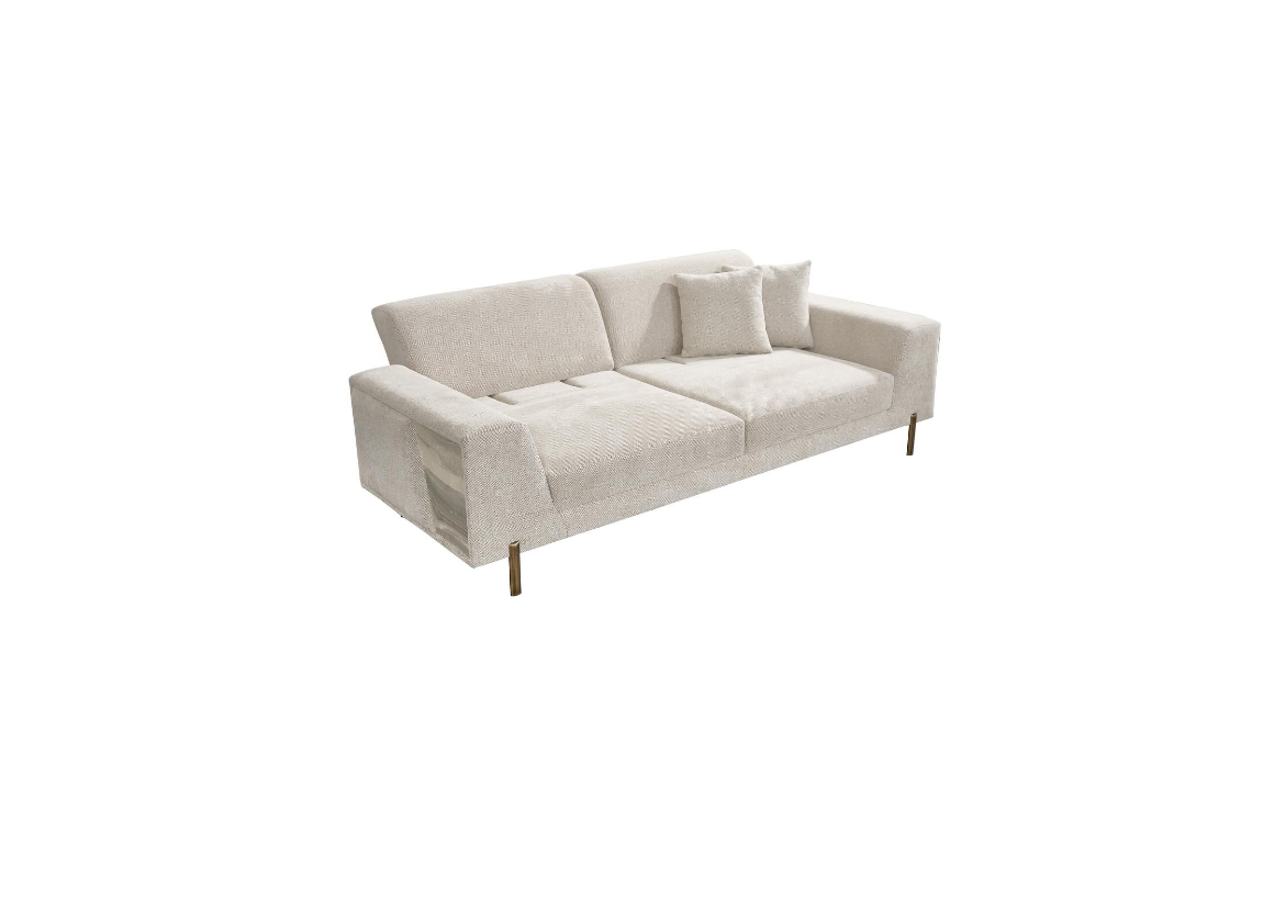 Luxus 3 Sitzer Sofa Wohnzimmer Möbel Elegant Sofa 236cm Textil Weiß