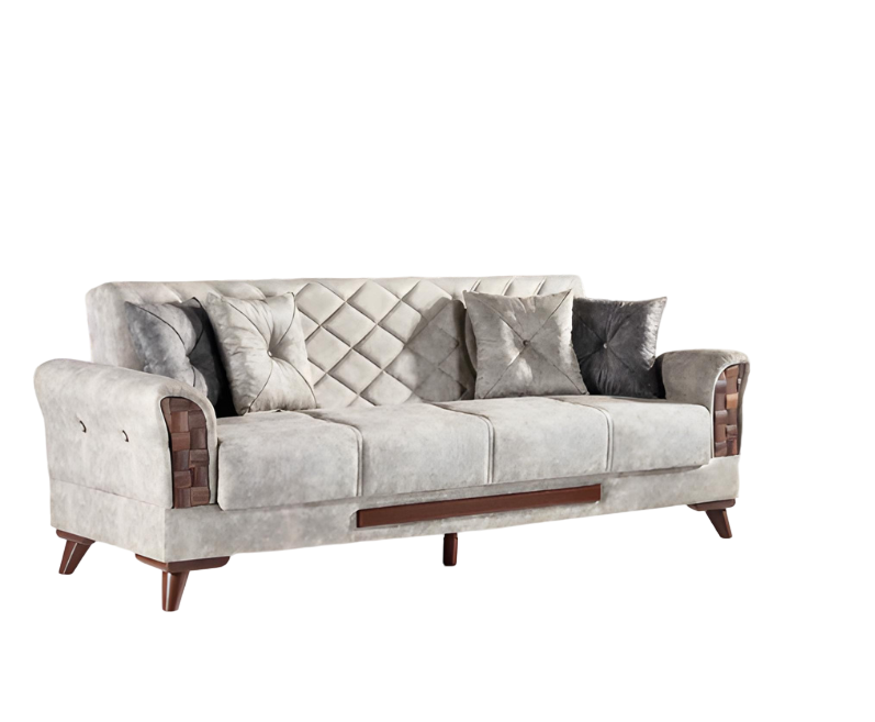Luxus 3 Sitzer Sofa Wohnzimmer Möbel Elegant Sofas 225cm Textil Beige